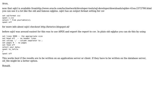 Databases: How can I unload Oracle database tables into a csv files? (4 Solutions!!) смотреть онлайн