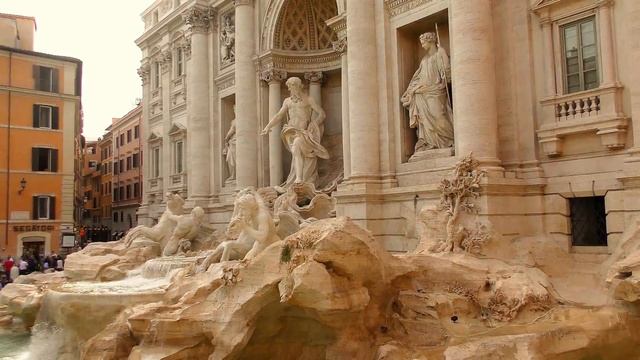 TREVI FOUNTAIN - Fontana Di Trevi - Rome Italy (4K) смотреть онлайн
