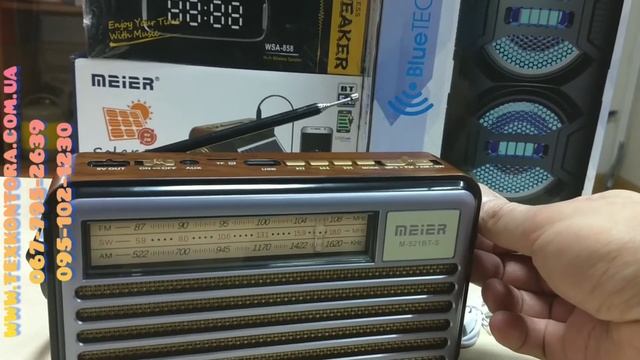 Радиоприемник M-521BT-S. Радио FM/AM, Bluetooth, MP3 проигрыватель USB/SD. Портативное радио смотреть онлайн