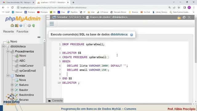 MySQL: Cursores смотреть онлайн