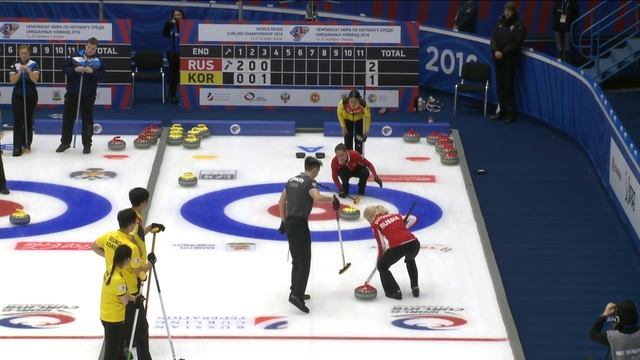 World Mixed Curling Championship 2016 - Semi-finals. RUS vs KOR смотреть онлайн