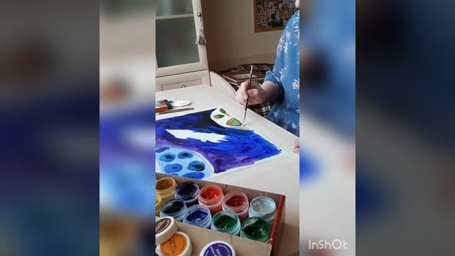 "Палитра". Занятие для старшей группы "Космический пейзаж" смотреть онлайн
