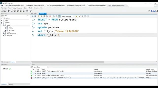 Fix Error you are Using Safe Update Mode in MySQL Workbench | Safe Mode Error | Work Bench | смотреть онлайн