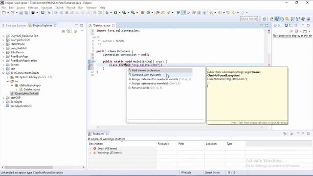 JAVA kết nối và lấy dữ liệu SQLite - JAVA connect and get data SQLite смотреть онлайн