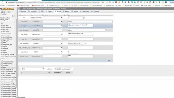 How to change your Wordpress Admin Password from PhpMyAdmin
