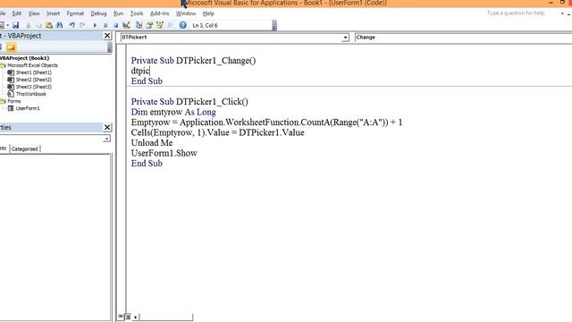 Use dtPicker In Excel смотреть онлайн