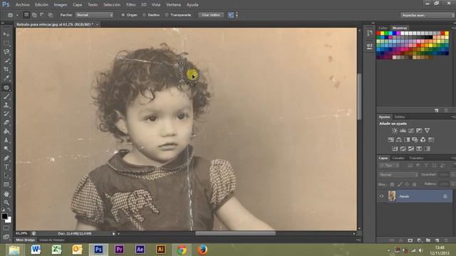 Como restaurar una foto antigua - photoshop CS6 - rápido y profesional смотреть онлайн