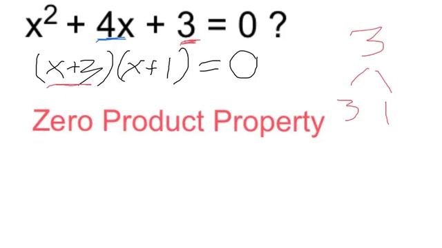 Solve x^2 + 4x + 3 = 0 смотреть онлайн