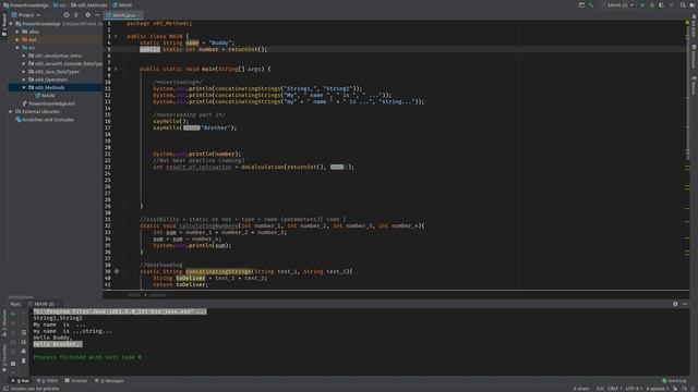 Java methods part 2 (overloading, best practices) in English смотреть онлайн