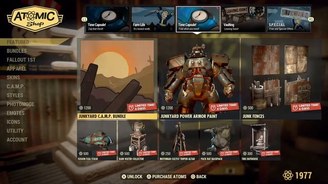 NUKA COLA ITEMS ARE BACK IN THE ATOMIC SHOP 04/1922 aTOMIC SHOP FO76 смотреть онлайн
