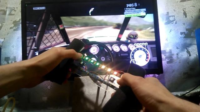 Custom build Steering wheel with RPM meter for PC with Arduino Micro смотреть онлайн