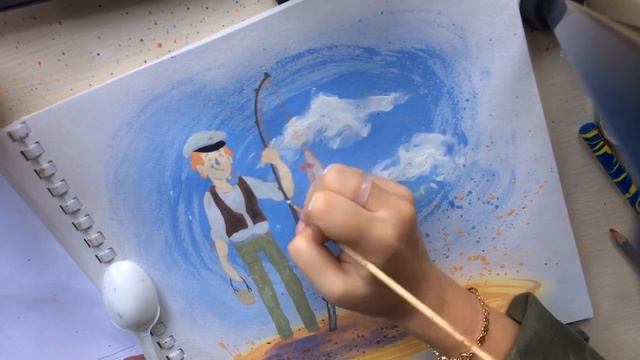 как нарисовать персонаж-моряка | how to draw a sailor | speed painting смотреть онлайн