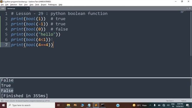 bool function in python | Lesson - 29 | Python in Hindi смотреть онлайн
