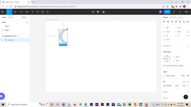 How to design a Moon Icon using Subtract Selection on Figma | Figma Tutorials смотреть онлайн