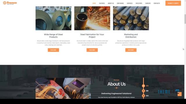Franco Steel Factory WordPress Theme Steph Lonnie смотреть онлайн