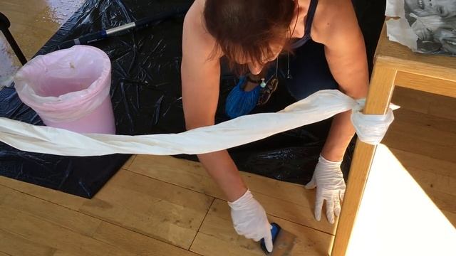 Как снимать лак с паркета, ламината без шума и пыли ( часть 1) смотреть онлайн