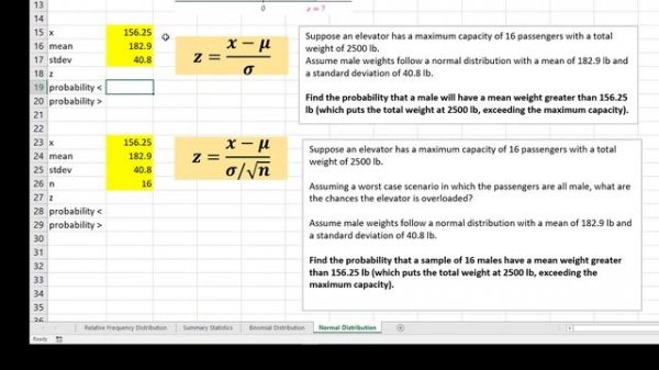 Normal Distribution with Excel
