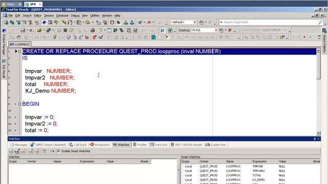Debugging PL SQL Code with Toad for Oracle смотреть онлайн