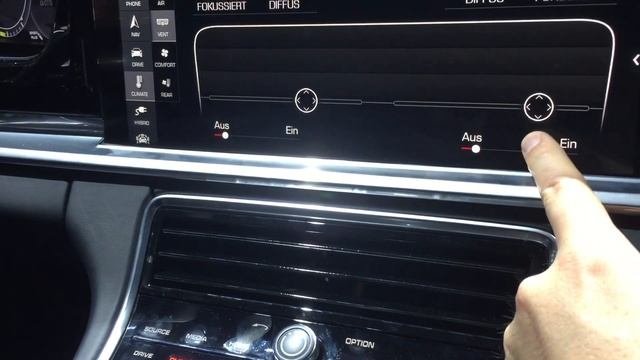 Porsche Panamera 2017 electronic air vent interface смотреть онлайн