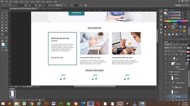 [Services - 4/9] How to make web template design in Adobe Photoshop in Urdu/Hindi IA2Ztechno смотреть онлайн