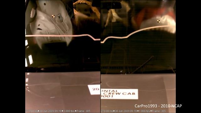 2010 Toyota Tundra Crewmax NHTSA Full-Overlap Frontal Crash Test смотреть онлайн