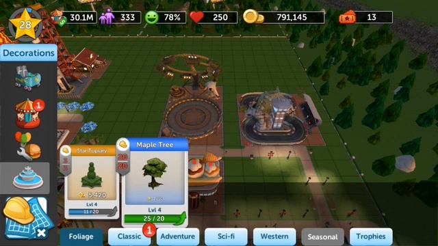 NEW BUILDINGS, PACKS, UPGRADING CARDS | RollerCoaster Tycoon Touch | RCT Touch смотреть онлайн