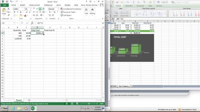 How to Use the Fill Handle to Copy Formulas Using Excel 2013 смотреть онлайн