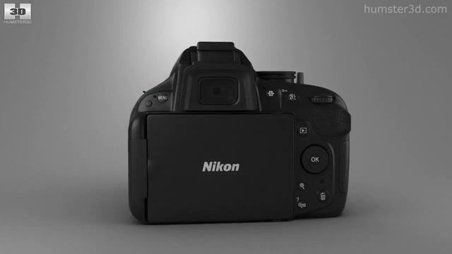 Nikon D5200 by 3D model store Humster3D.com смотреть онлайн