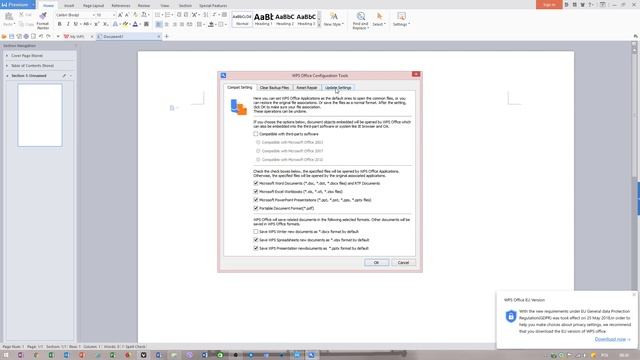 WPS Office 2016 - How To Turn Off Automatic Updates - Tutorial EN 2018