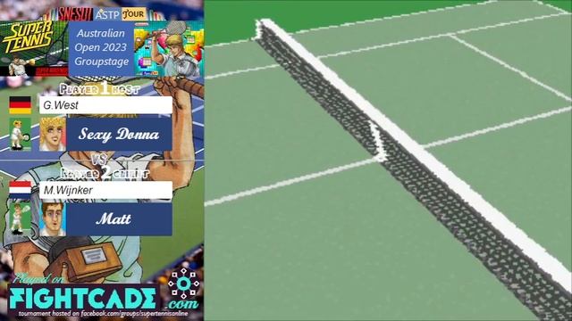 West vs Wijnker - AOpen23 GS Blue Group - Super Tennis SNES Online смотреть онлайн