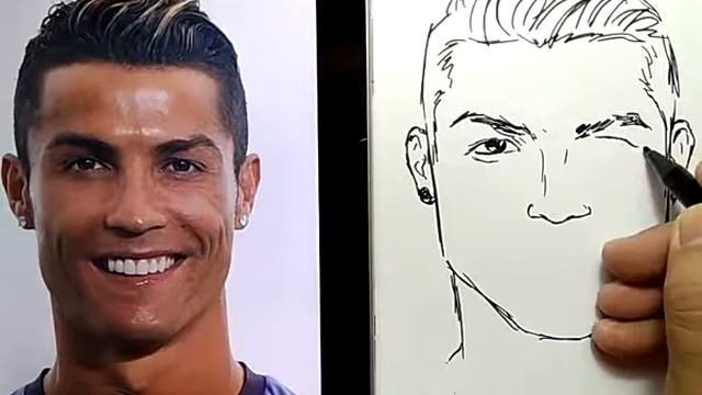 Рисуем Роналду. смотреть онлайн