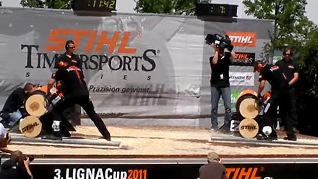 Stihl Timbersports 2011 Ligna Cup : Stock Saw : Wolfgang Kraus - Robert Ebner смотреть онлайн