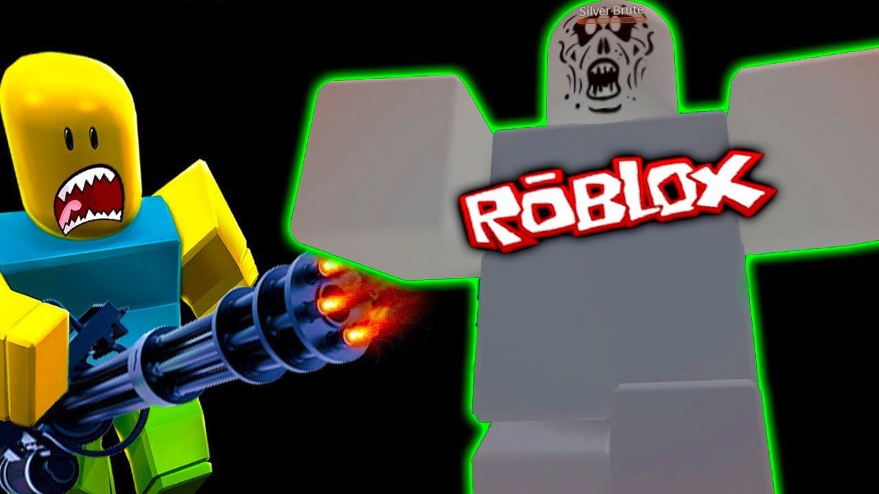 Новая пушка Приключения   героя ROBLOX против армии зомби видео   #fgtv