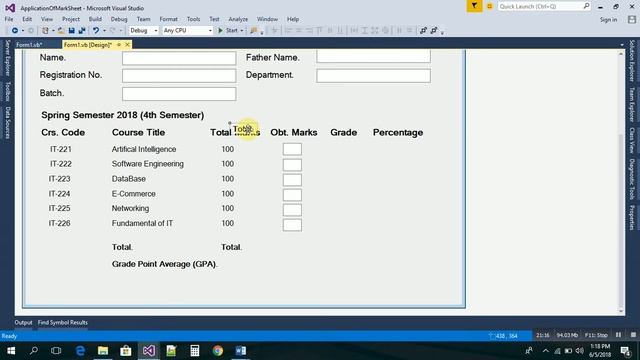 How to make Mark Sheet in VB.Net Windows Form Application Visual Studio? смотреть онлайн