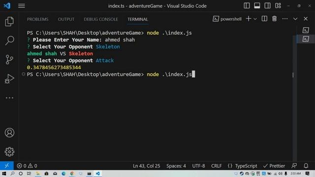 Console Interactive Adventure Game using TypeScript смотреть онлайн