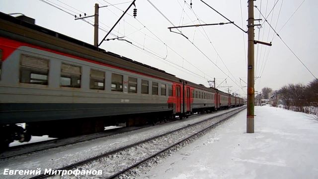Электропоезд ЭД4-0006 (ТЧ-3) пригородный поезд №6012/6011, Голицыно - Царицыно. смотреть онлайн