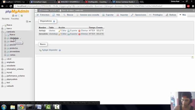 Trigger o disparador en Mysql phpmyadmin смотреть онлайн