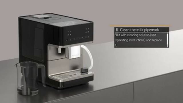 Miele CM 6 MilkPerfection Benchtop Coffee Machines - Cleaning the milk pipework смотреть онлайн