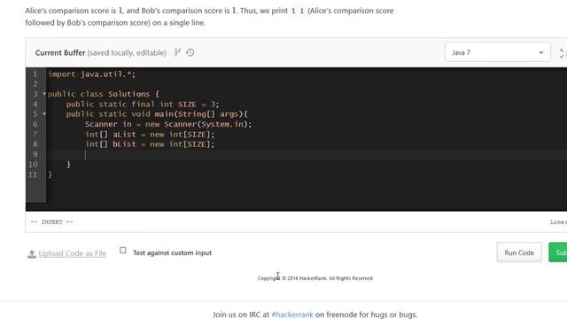 Compare The Triplets - HackerRank Solution (Java) смотреть онлайн