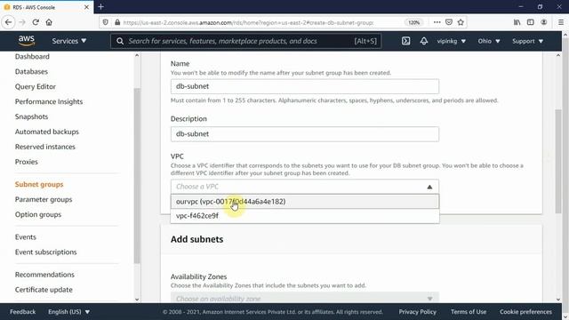 13 Create Database Subnet Group in AWS VPC | AWS Tutorial | Cloud Computing in Hindi смотреть онлайн
