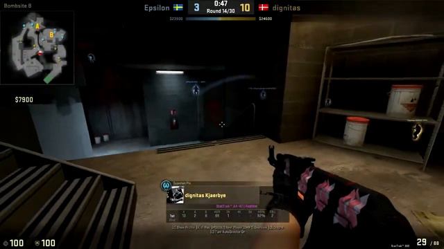 CS GO POV Dignitas Kjaerbye 28 16 vs Epsilon overpass @ DreamHack Tours 2016 смотреть онлайн