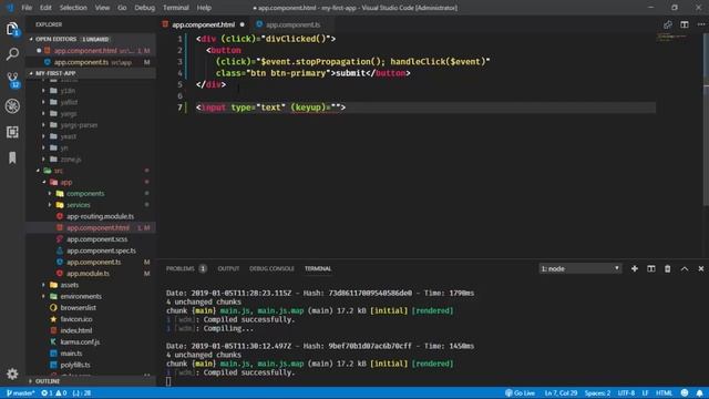 Your complete guide in Angular 7+ in Arabic - 15. Events and events filtering смотреть онлайн
