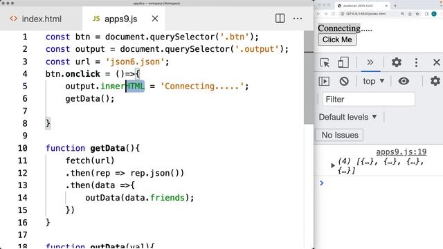 How to Output JSON data into the web page JavaScript code and JSON data for web page content смотреть онлайн
