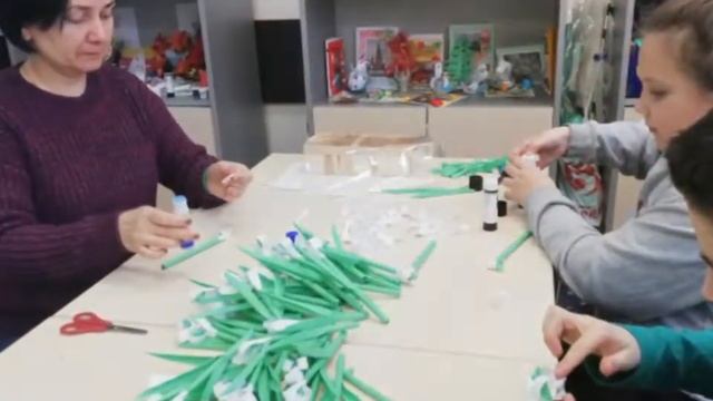 Подснежники, из офисной бумаги. "КЦ" Доброволец ". смотреть онлайн
