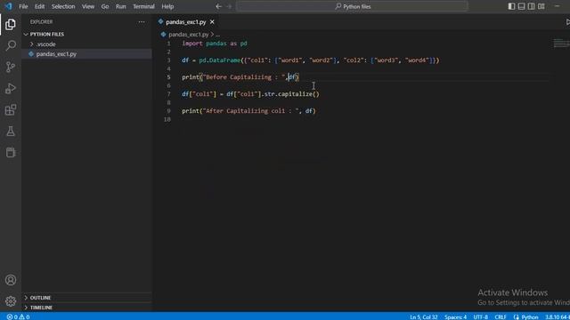 Pandas tutorial for Beginners | How to capitalize first letter of each word for every pandas column смотреть онлайн