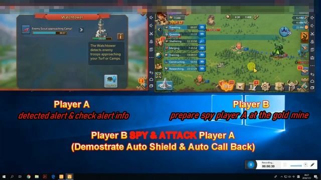 Lords Mobile Auto Shield & Call Back Troops While Detected Attack or Spy Alert смотреть онлайн