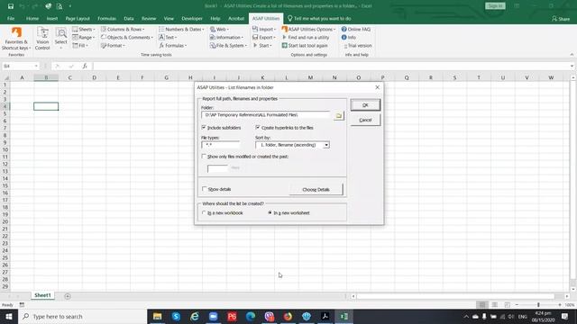 How to create linked for all your files using ASAP Utilities in MS Excel смотреть онлайн