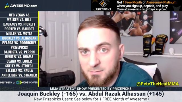 UFC Vegas 48 Picks Predictions: Hill vs Walker Fight Previews, DraftKings & FanDuel MMA DFS Strateg смотреть онлайн