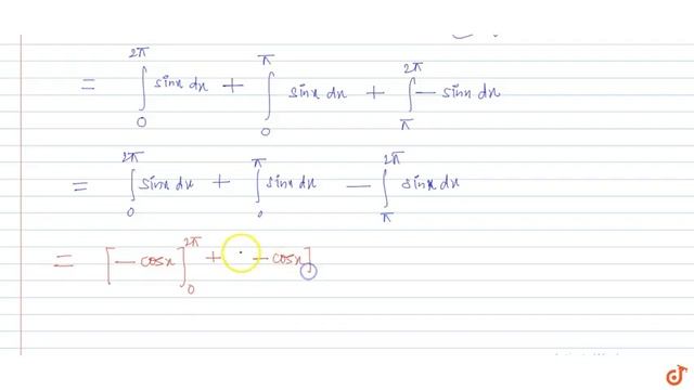 `int_0^(2pi)(sinx+|sinx|)dx` is equal to смотреть онлайн