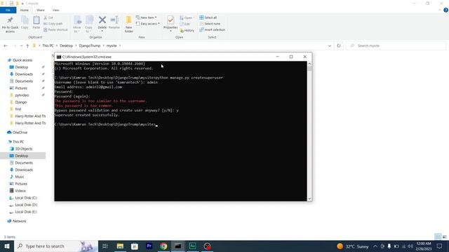 How To Create a SuperUser in Django ? #django #python #programming смотреть онлайн